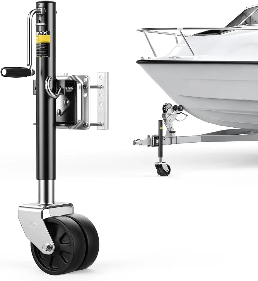 KYX Boat Trailer Jack, 2200 lbs Swivel Trailer Jack with 6" Dual Wheels