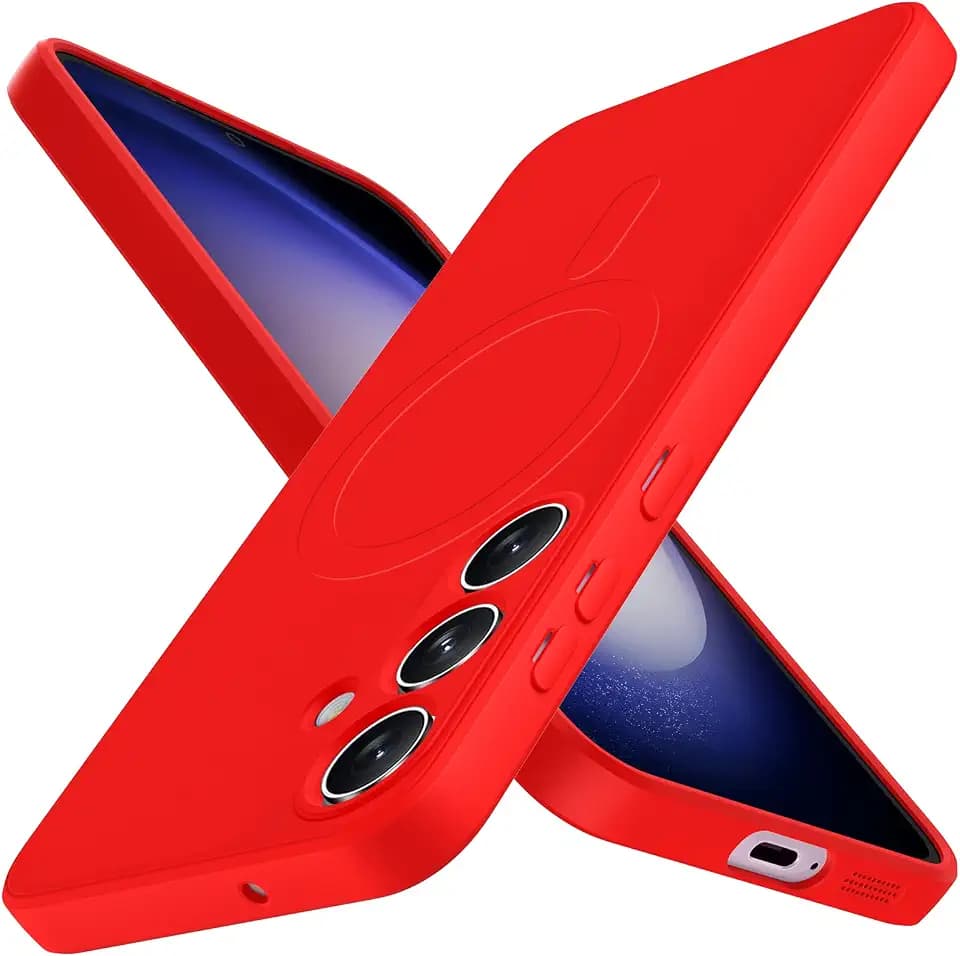 Magnetic for Galaxy S25 Ultra Case, Military Grade Red