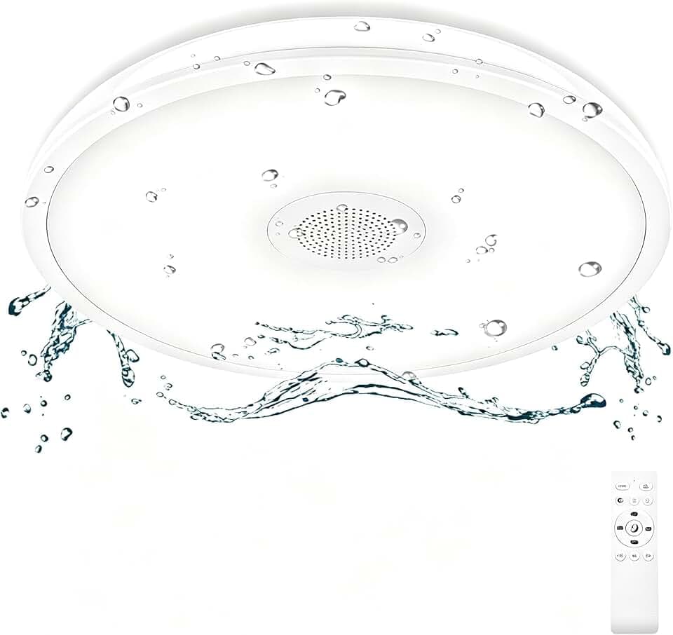 24W LED Deckenlampe Badezimmer mit Fernbedienung, Ø 28cm