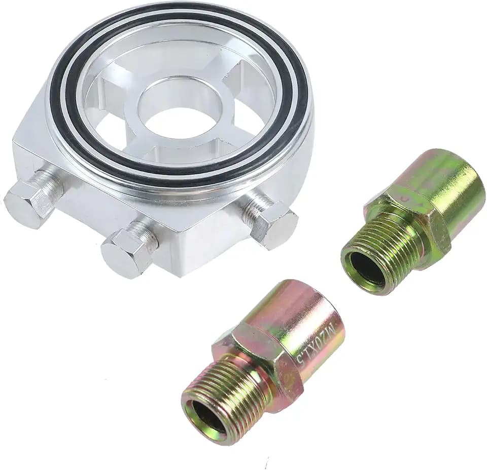 Modengzhe Universal Car Oil Filter Cooler Sandwich Plate Adapter (Silver)