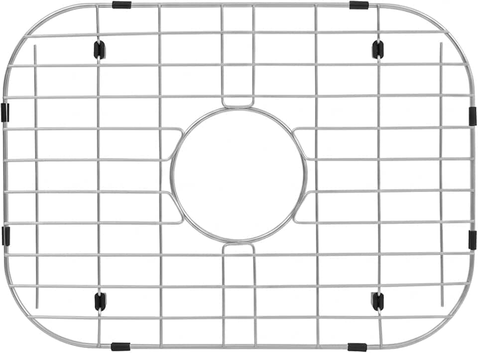 Kitchen Sink Grid,18 1/2" X 13 3/8" Sink Protectors,Stainless Steel Sink Grate with Center Drain