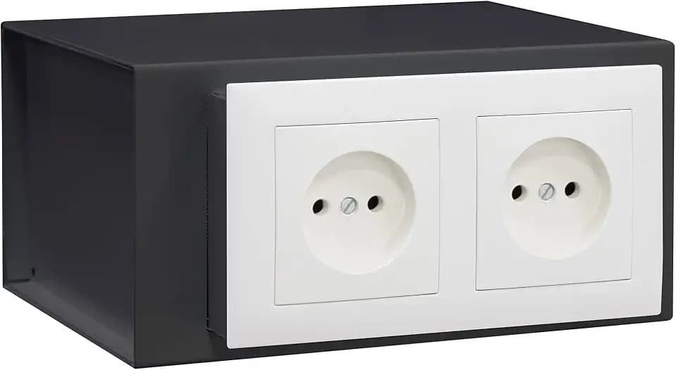 ARREGUI Socket Steckdosensafe | Versteckter Steckdosen Tresor | Unauffälliges Geheimfach für Geld und Wertsachen | Geldversteck in der Wand | Sicheres Geheimversteck für Zuhause | 10x20x15 cm | 2,5 L