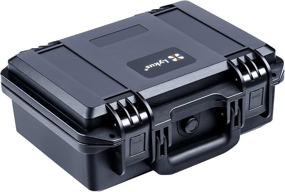 Lykus HC-3010 Waterproof Hard Case with Foam, Inner Size 10.75*6.65*3.94in