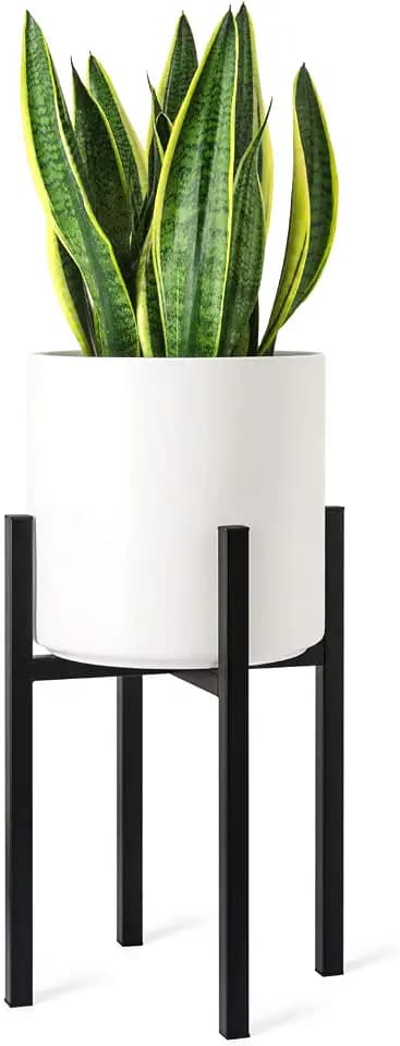 Mkono Plant Stand Indoor, Tall Metal Flower Pot Holder, Fit 8-10” Pot Black