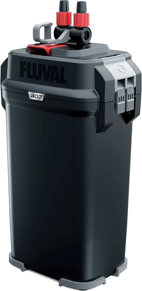 Fluval 407 Außenfilter der 07-Serie, Hochleistungsfilter für Aquarien bis 500 l, flüsterleise eTEC-Technologie & 25% leiserer Betrieb, energieeffizient, Made in Europe
