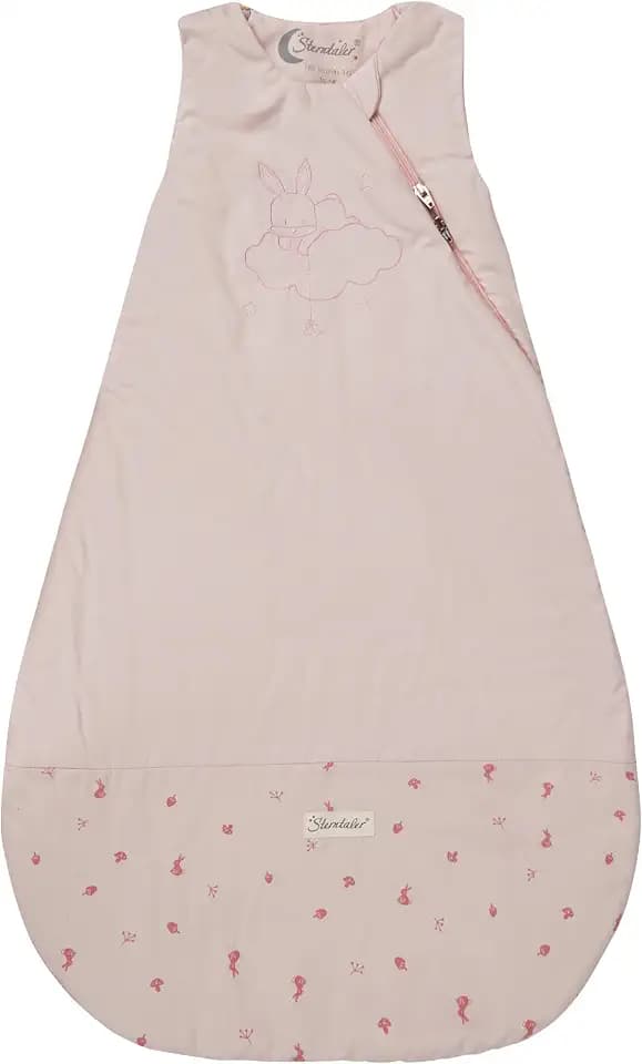 Sterntaler Schlafsack 80cm Hase Hanni - aus Polycotton mit Hydrocool-Futter - wattiert- Zwei-Wege-Reißverschluss & Kabelöffnung - 1,50 TOG - Baby & Kleinkind Mädchen, quarzrosa