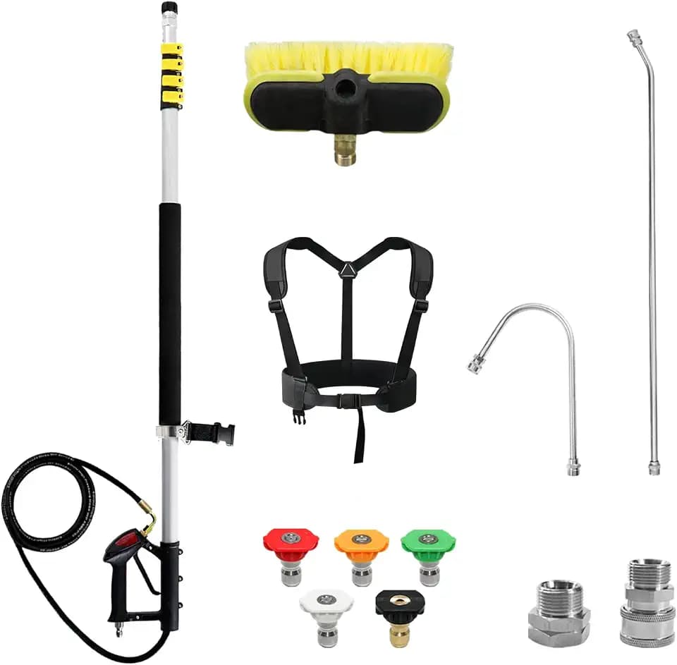 RAYNEL 24FT Telescoping Pressure Washer Wand, Power Washer Attachment