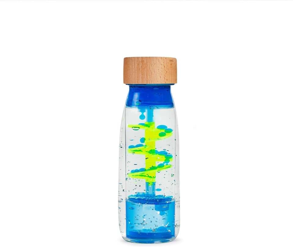 Petit Boum Sensorikflasche Spirale blau