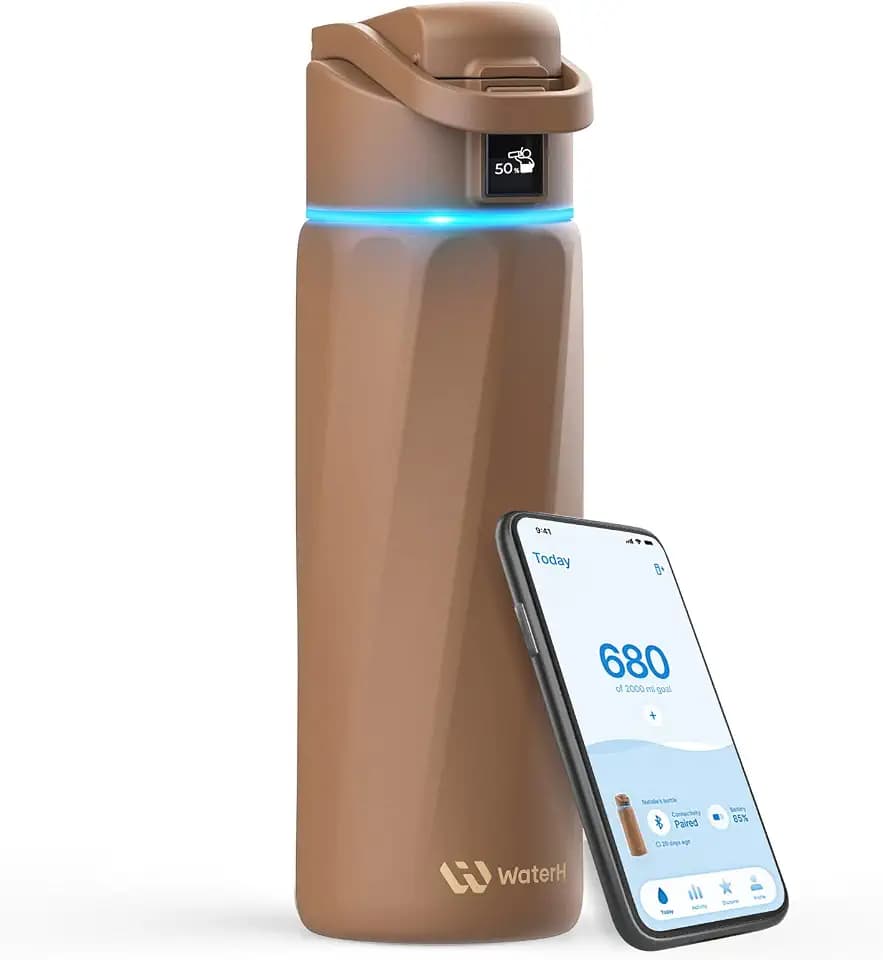 WaterH BOOST Smart Trinkflasche mit Trinkerinnerung & Trinktracker, 710 ml
