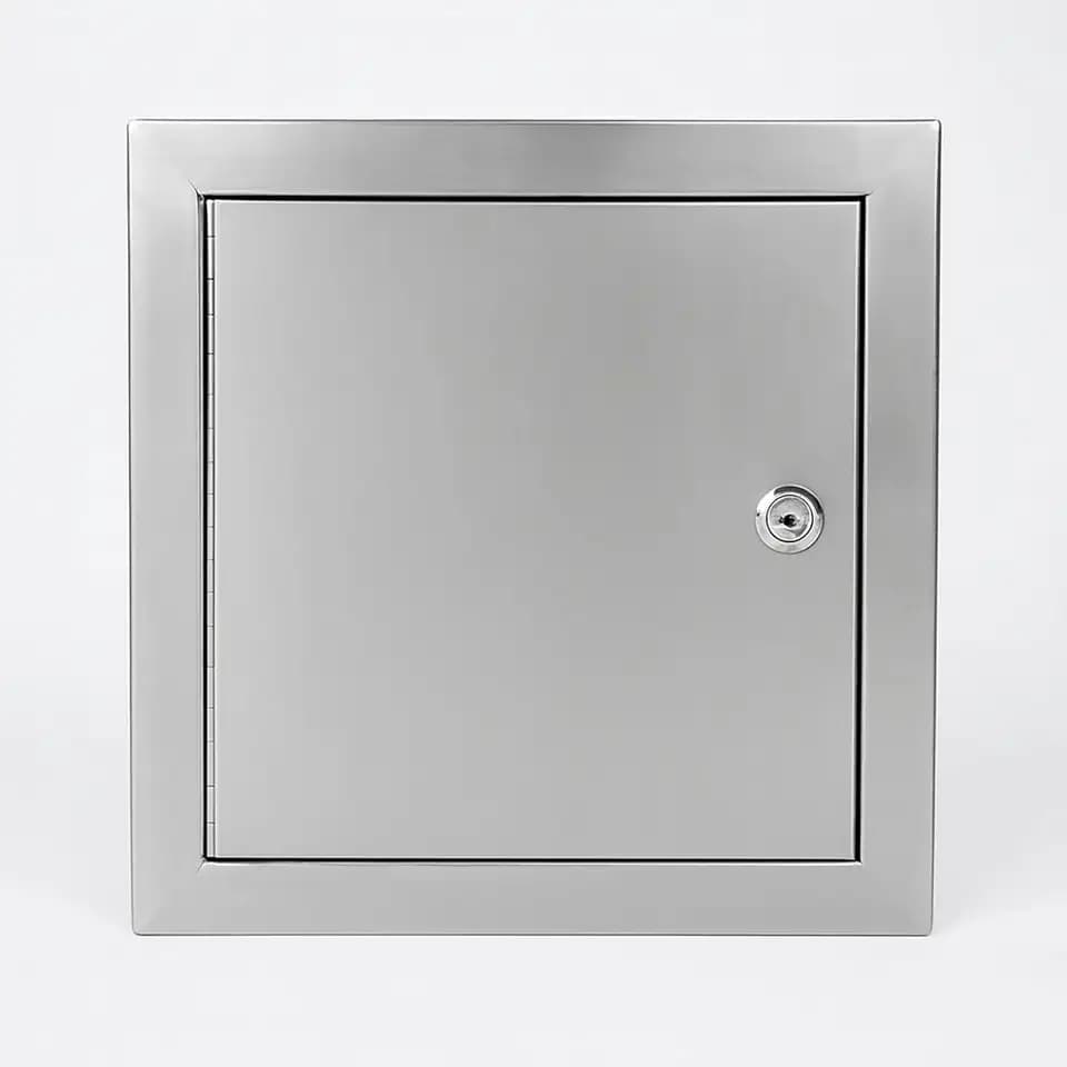 Frienda 10 x 10 Inch Stainless Steel Metal Universal Access Door with Screwdriver Latch Wall Ceiling Mounted Door Access Panel for Drywall Plumbing Electrical