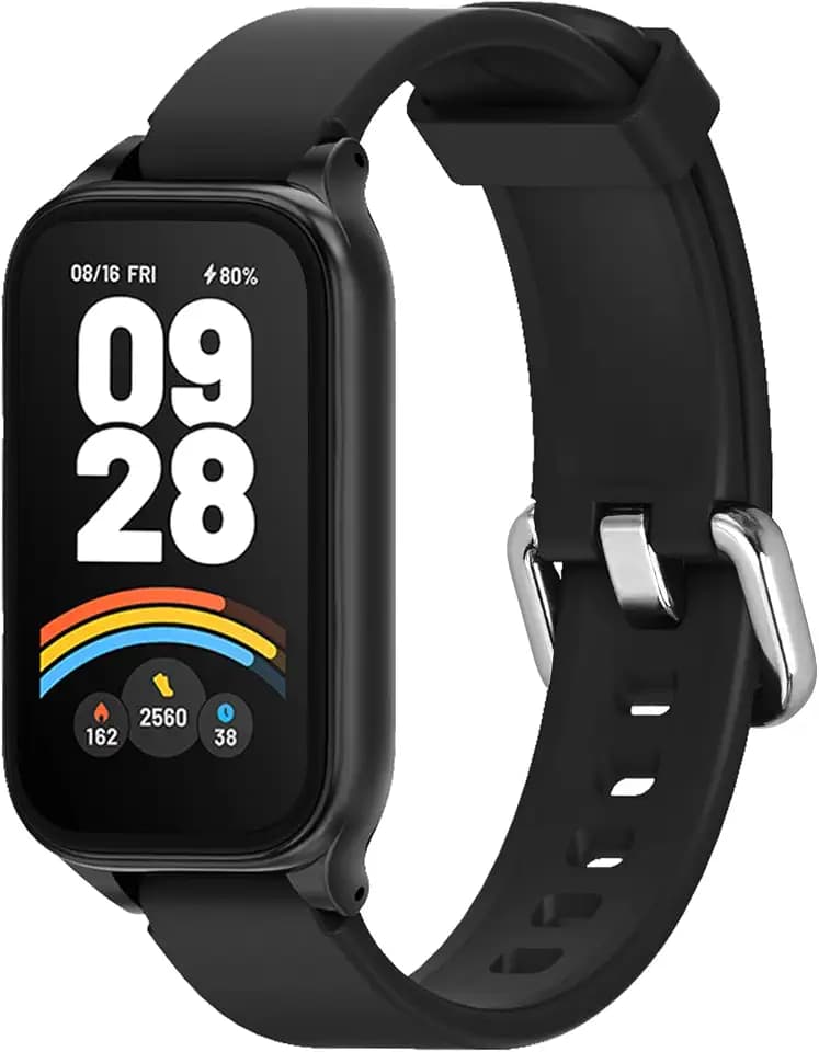 Armband Kompatibel mit Xiaomi Smart Band 9 Active/Redmi Smart Band 3 Armband, Bequemes Weiches Silikonband Kompatibel mit Xiaomi Smart Band 9 Active/Redmi Smart Band 3 Ersatz-Sportarmband