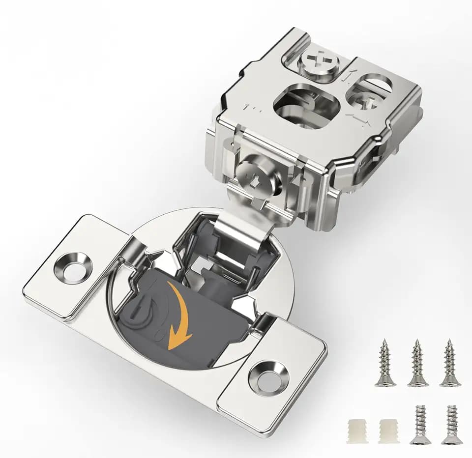 [Closing Speed Control] 30 Pack 1 Inch Overlay Soft Close Hinges