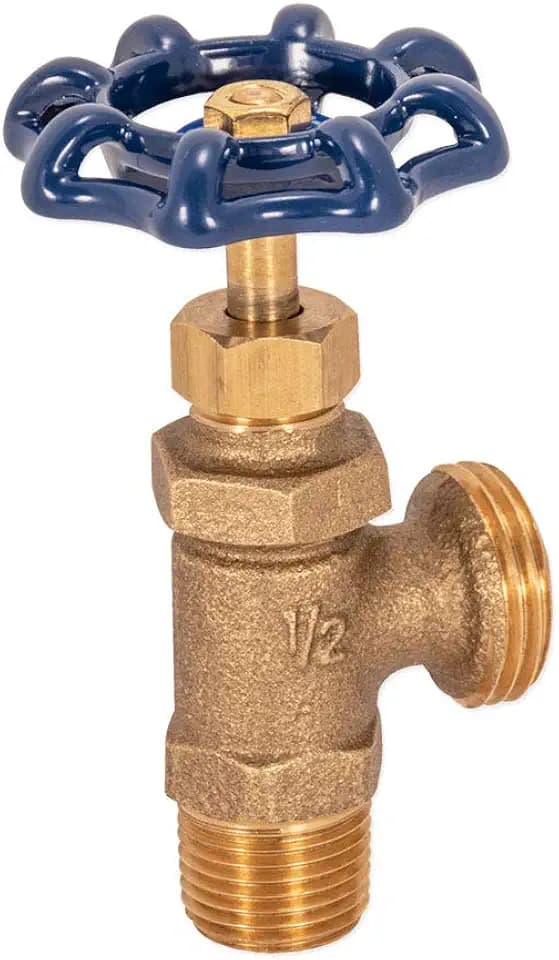 Eastman Heavy-Pattern Boiler Drain with MHT Outlet, 1/2 Inch MIP Connection, Brass Plumbing Fitting with Stuffing Box, 48620