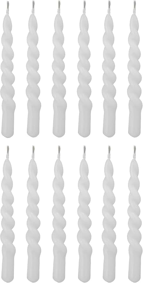 Bloomingville - Twist Candles 11 cm White 12 pc (82055502)
