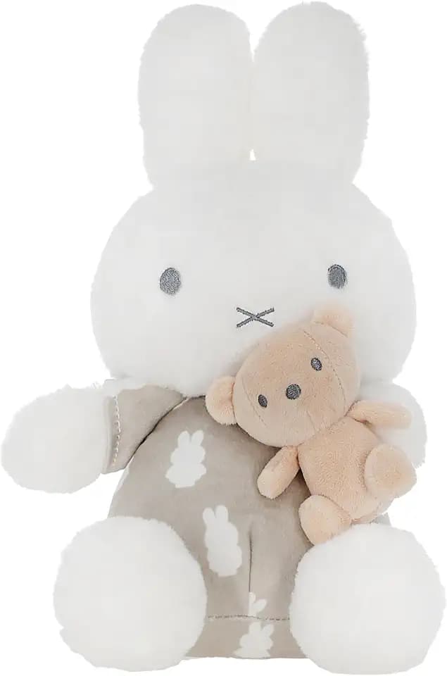 Kids Preferred Miffy Baby Keywind Musical - Super Soft Plush Toy, Plays Rockabye Baby, Swaying Head, Neutral Colors, Ages 0 Months and Up, 12 in