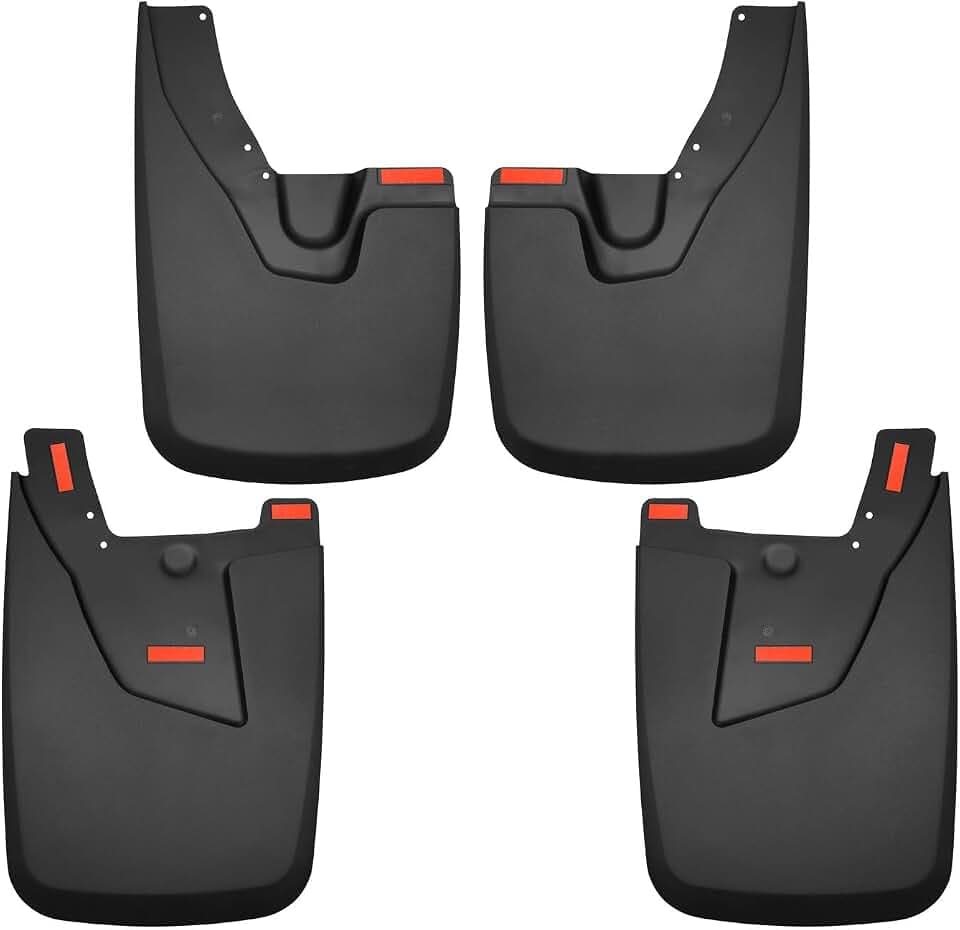 Husky Liners Custom Mud Guards | Fits 2019-2026 Ram 2500 & 3500 Models w/OEM Factory Fender Flares ONLY (NO Power Wagon/Dually) | Front & Rear Set, 4-pc Black - 58056