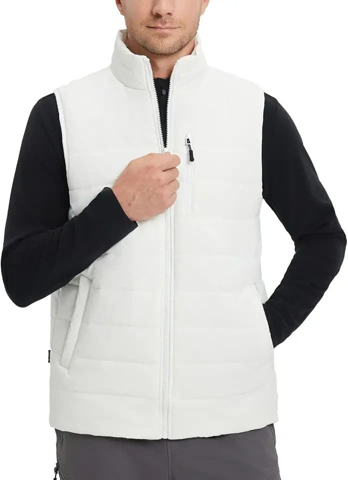 baleaf Herren Steppweste Wanderjacke Outdoor Hybrid Sportwesten Gefütterte Golfweste Outdoorwesten für Laufen Golf Wandern