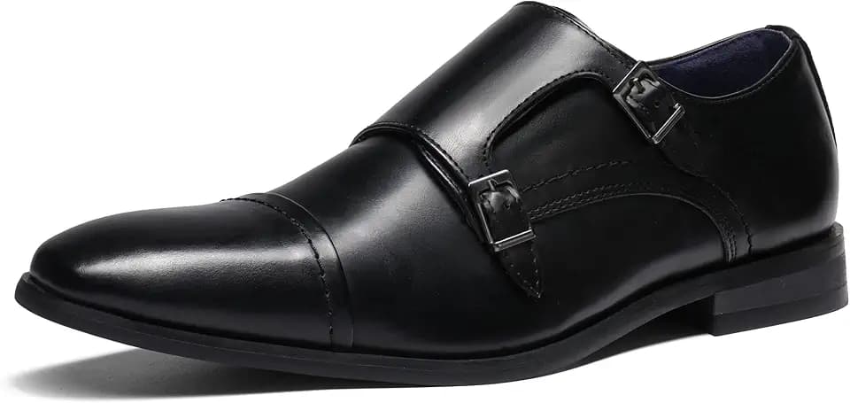 Bruno Marc Men's Dress Shoes Monk Strap Slip on Loafers