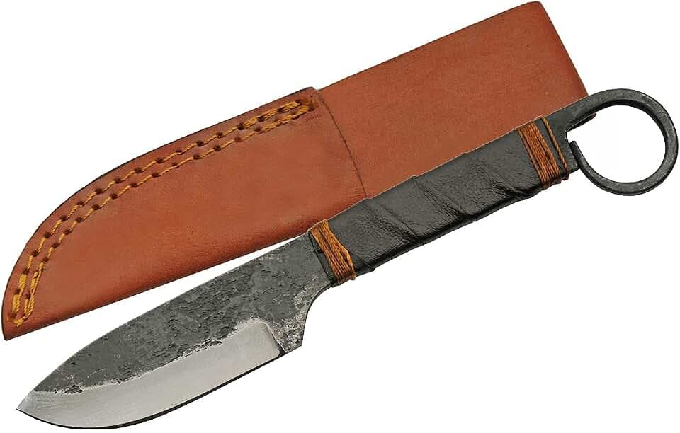 SZCO 9" Hand Forged Medieval Style Hunting Knife with Sheath