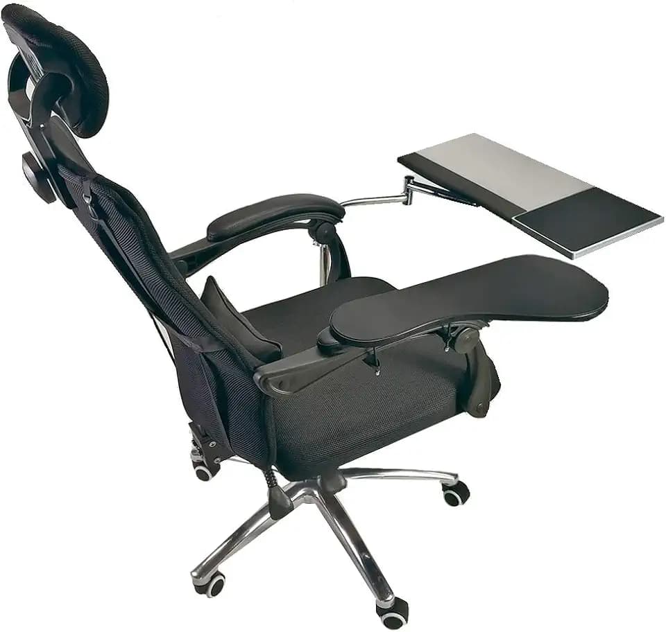 Laptop Maus Standstation Workstation Videospielstuhl oder runde Stange Tastaturablage PC-Plattform Armlehne Handgelenkauflage Pad 360 ° verstellbare Sturzverhütung Home Office Computermatte