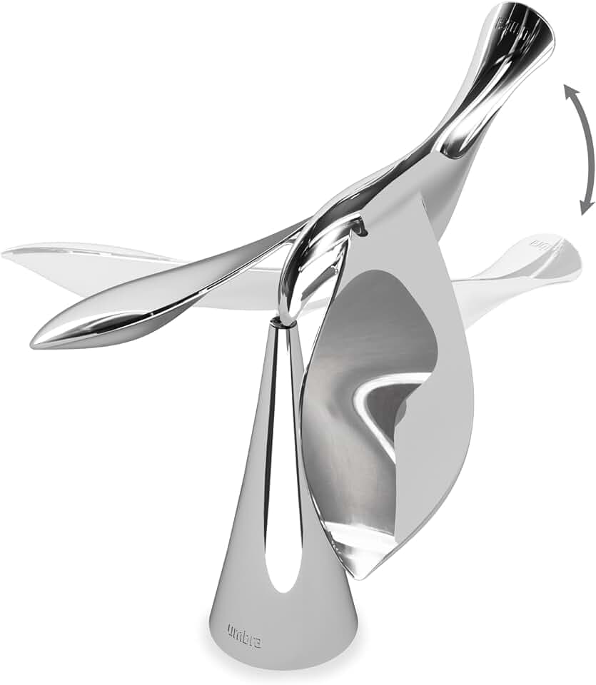 Umbra Tipsy Flaschenöffner mit Ständer, Gussmetall poliert, Chrom