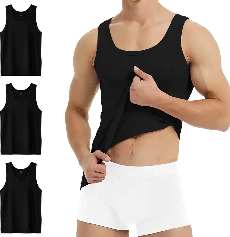 YouShow Unterhemd Herren 3/5er Pack 100% Baumwolle Tank Top