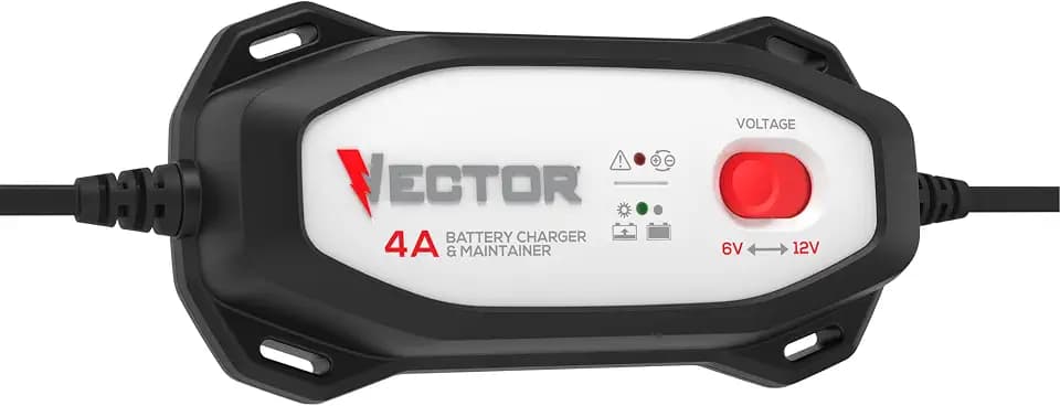 Vector VECBC4 4 Amp Battery Charger/Maintainer with 6V/12V Selector
