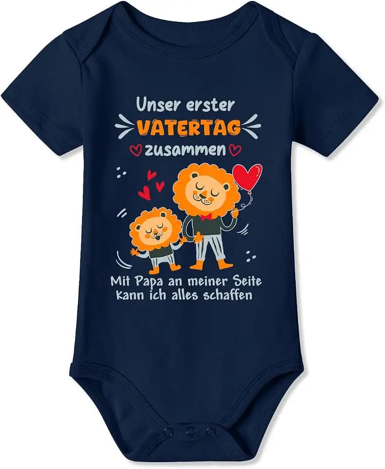 BesserBay Vatertag Baby Body 100% Baumwolle Neugeborene Kurzarm Strampler Vatertagsgeschenk Unisex 0-12 Monate