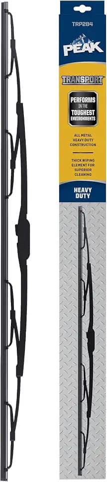 PEAK Transport 28" Heavy Duty 12x4 Hook Windshield Wiper Blade, Durable Metal Wiper Blade Replacement, Windshield Wiper for Class A RV's
