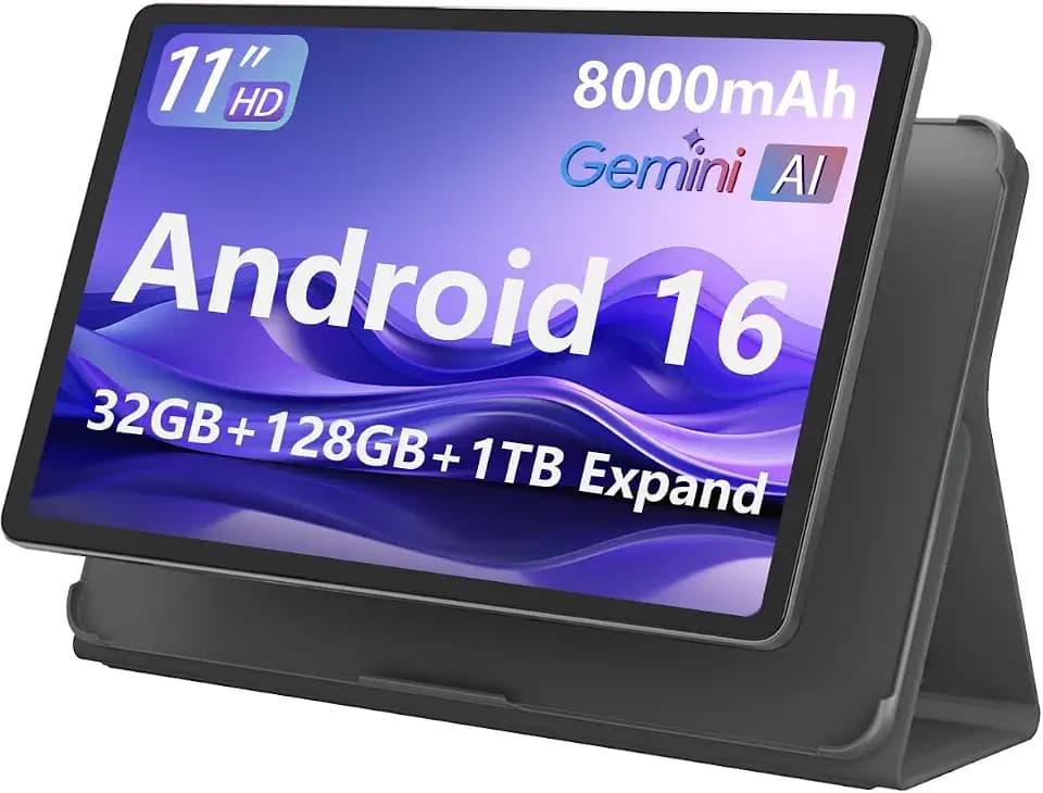 11-inch Android 16 Tablet, 32GB RAM + 128GB ROM (1TB Expand), T7280