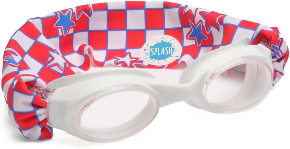 Splash Place SWIM GOGGLES with Fabric Strap - Adult & Kids Swim Goggles - Around The World Theme