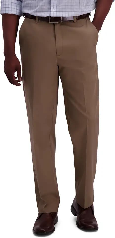 Haggar Men's Classic Fit Premium No Iron Khaki Pant
