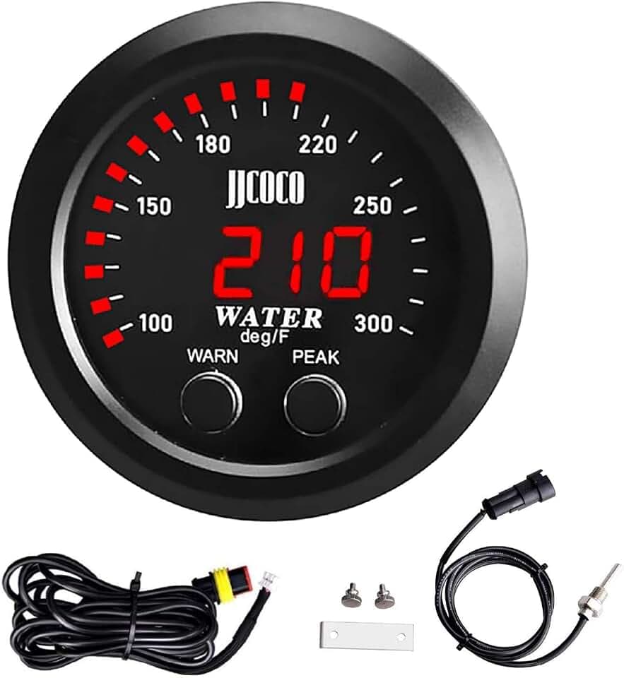 52mm Water Temperature Gauge with 1/8 NPT Sensor with Alarm