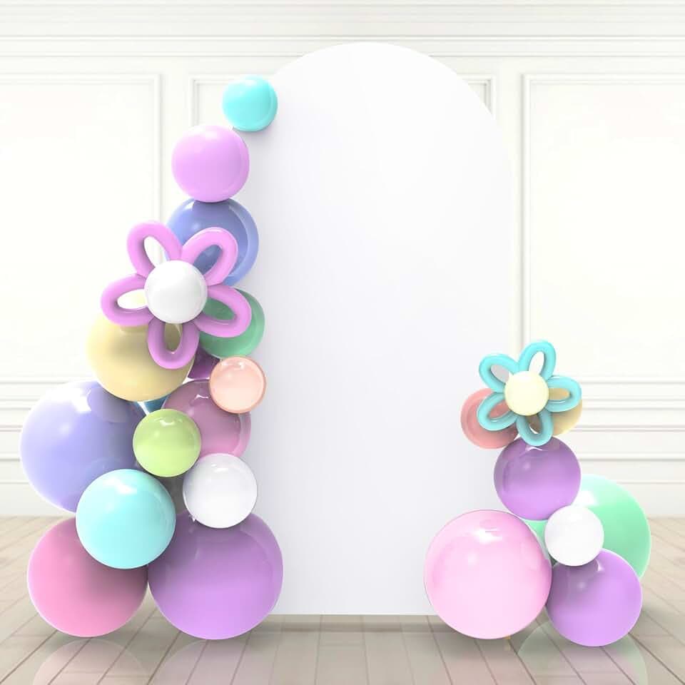 Babenest 6Ft White Wedding Arch Backdrop Cover for Party Deco