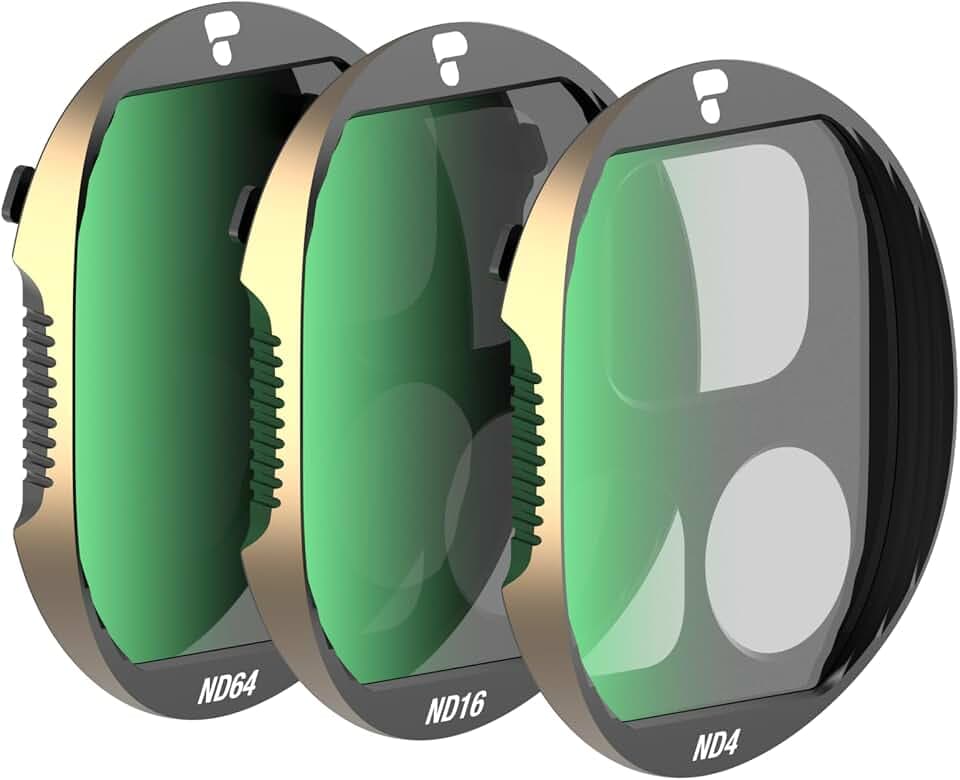 PolarPro - DJI Mavic 4 Pro - Shutter ND Filter Collection - Filter 3-Pack - ND4, ND16, ND64 - Fully Compatible with Mavic 4 Pro Gimbal and Optics
