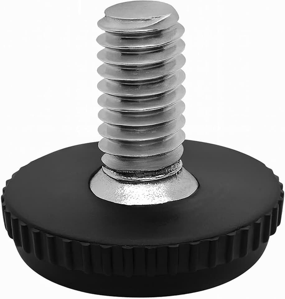 16 Outdoor Furniture Leg Levelers 1/4-20 Thread with Approx 5/8" Stainless Steel Threaded Stud Adjustable Glide Patio Furniture Levelers Leveling Chair Feet Legs to Protect Surface (16 pcs Pack)