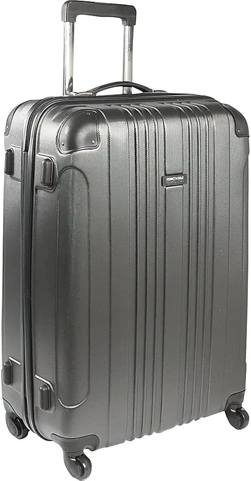 Kenneth Cole REACTION Out of Bounds Lightweight Hardshell 4-Wheel Spinner Luggage, Charcoal, 28-Inch Checked