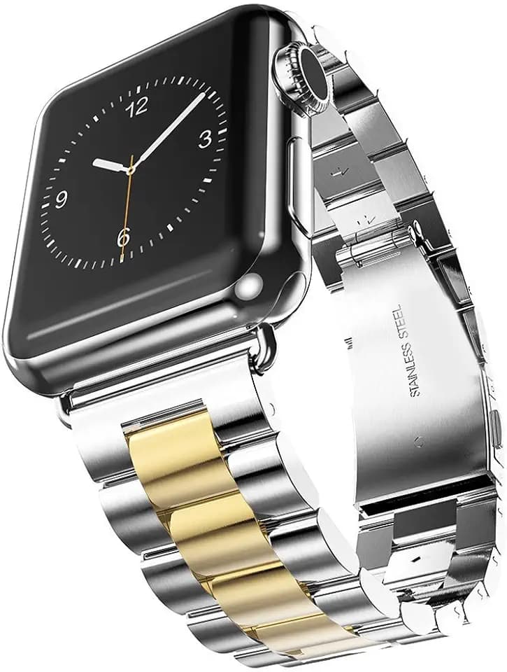 Silver Gold Stainless Steel for Apple Watch Chain Band 38–42mm