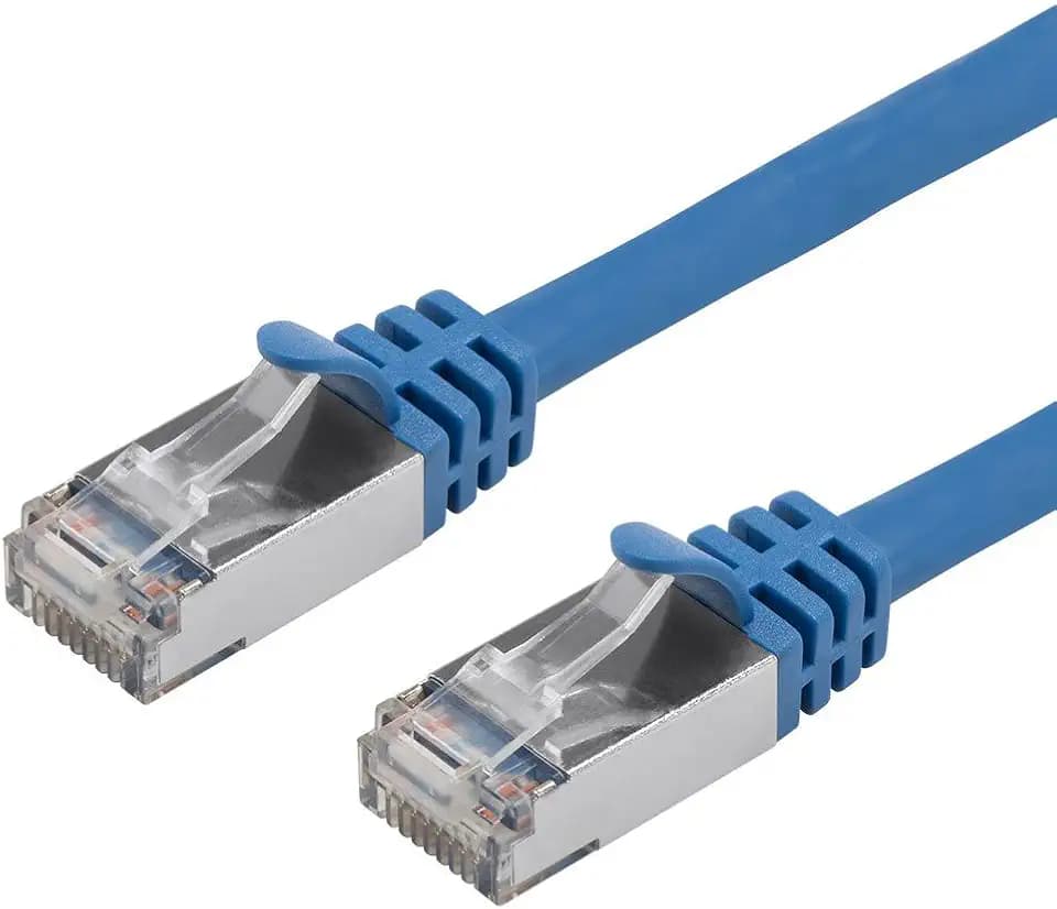 Buhbo 2 ft CAT7 Shielded RJ45 Ethernet Snagless Cable (24-Pack) Blue
