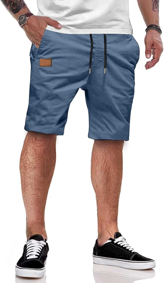 JMIERR Kurze Hosen Herren Sommer Shorts Herren Chino Baumwolle