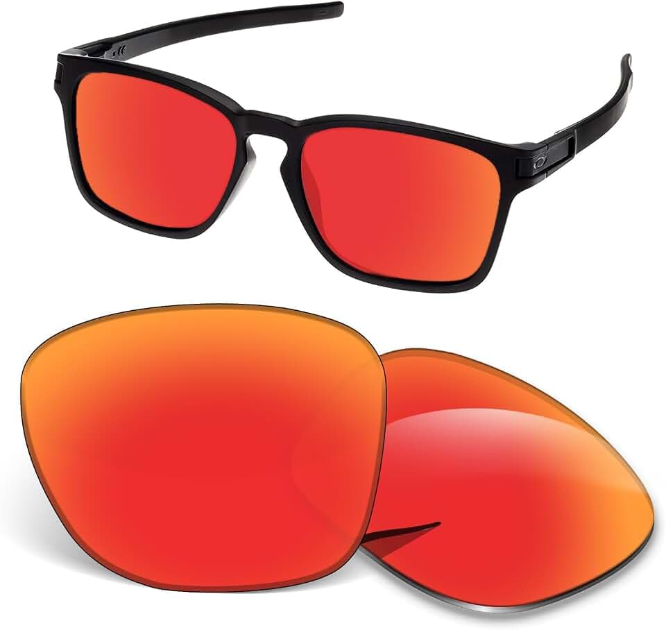 1.5MM Replacement Lenses Compatible With Oakley Latch SQ Asian Fit OO9358 55MM Lens Width, Anti-Scratch