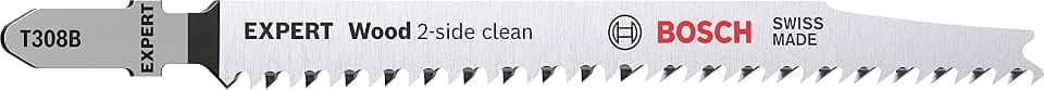 Bosch 25x EXPERT Wood 2-side clean T308B Stichsägeblatt, 25-tlg.