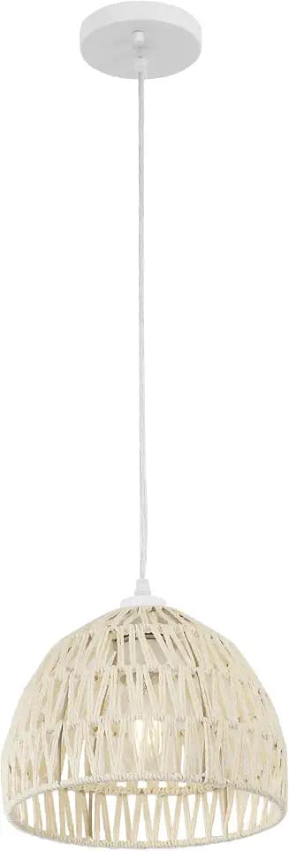 JONATHAN Y Campana 1-Light Pendant Dome Ceiling Lamp, 10.25", Cream