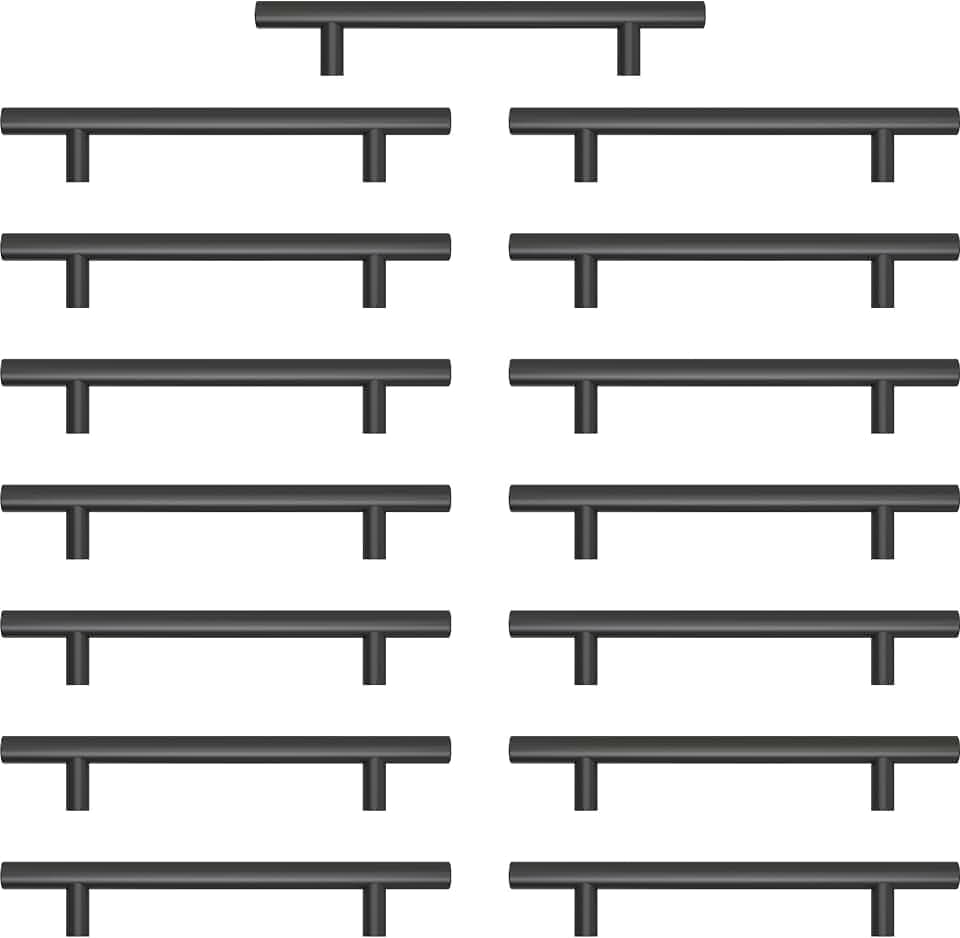 Griffe für Küchenschränke Schrankgriffe Schwarz 128mm 15 Stück