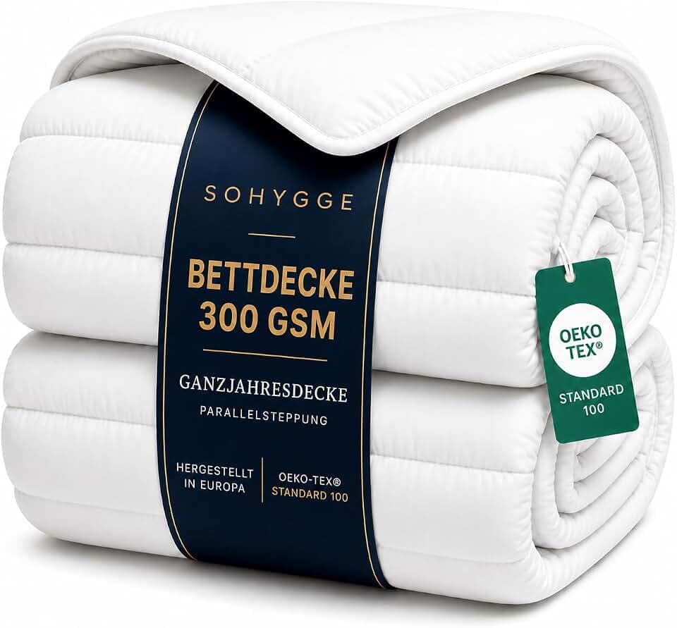 SOHYGGE Bettdecke – Erwachsene/Kinder – 100% Mikrofaser – Oeko-Tex® Zertifiziert – weich und umweltfreundlich – 100% recycelt, aus Kunststoffflaschen (Ganzjährig, 140 x 200 cm)