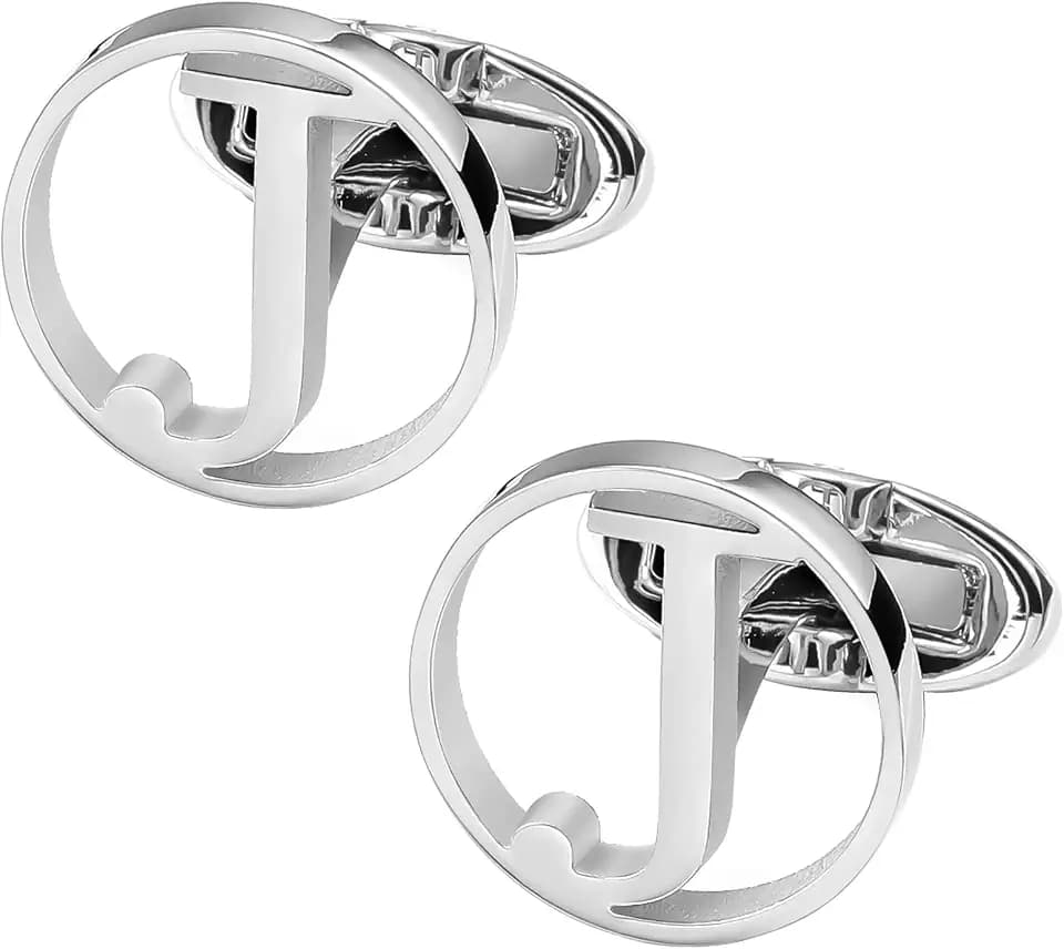 GWD Cufflinks for Men Wedding Shirt Cuff Links initial A-Z