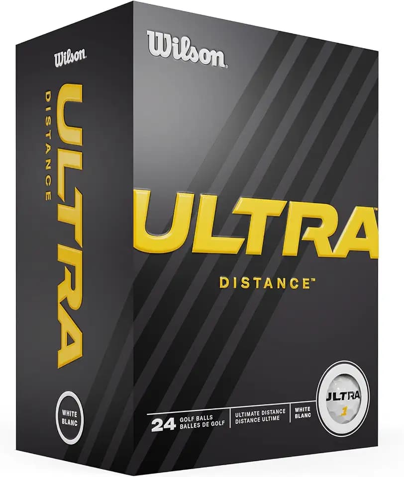 Wilson Golfbälle, Ultra Distance, Zweiteiliger Golfball, 24 Bälle, Weiß