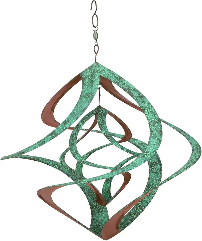 Red Carpet Studios The Original Cosmix Deluxe Helix Wind Spinner, Medium 14-Inch, Double Patina & Copper