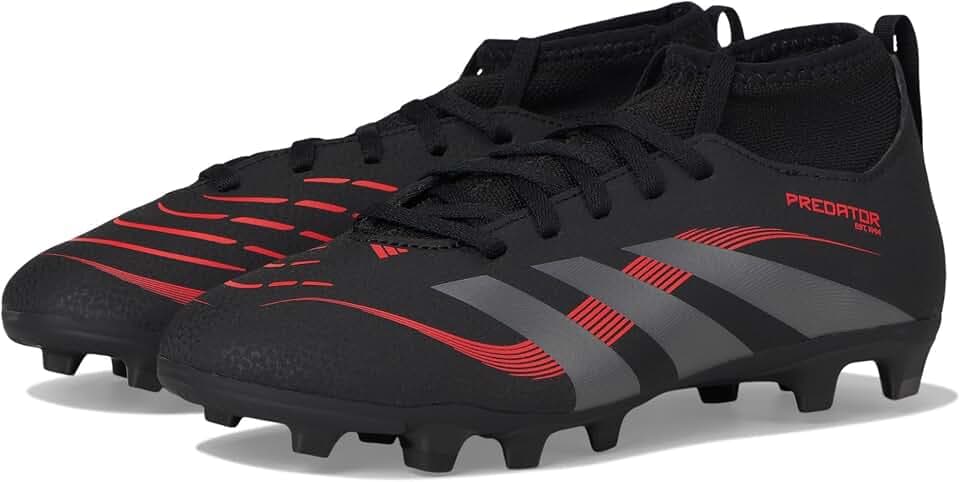 adidas Kids' Club Predator Sock Firm Ground Soccer Shoes