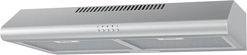 Midea 30 Inch Under Cabinet Range Hood, 3-Speed Ductless/Ducted Convertible